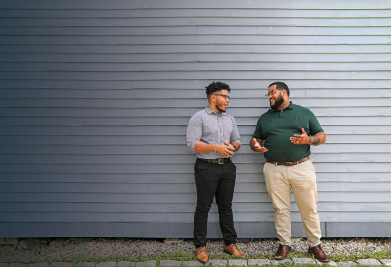 Equity Leaders Fellowship participants Kevin Pajaro-Mariñez (left) and Andres Mejia. (Photo by Cheryl Senter.)