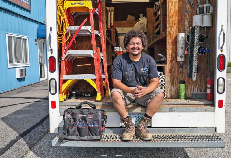 Steven Martinez of Manchester is completing his fourth year of schooling to become a licensed plumbing contractor thanks to a New Hampshire Charitable Foundation scholarship. (Photo by Cheryl Senter.)