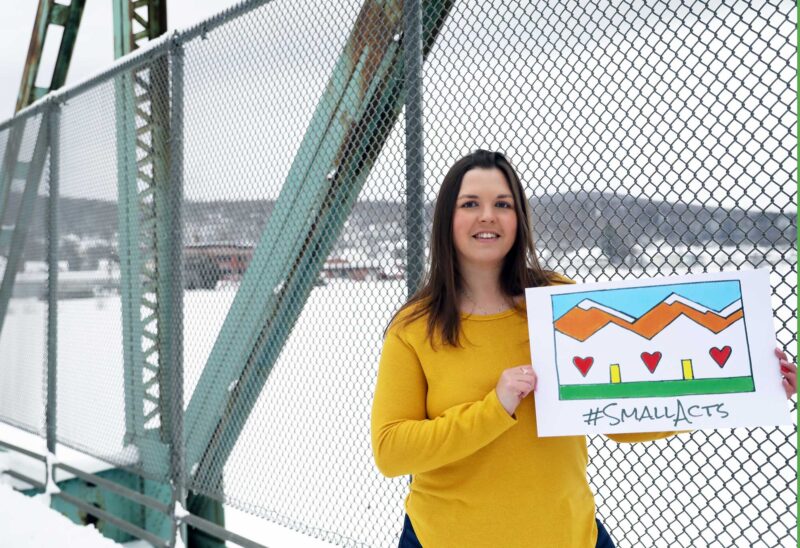 Kassie Eafrati of Berlin joins the Tillotson Fund’s advisory committee. To learn more about the #SmallActs campaign to promote neighbors helping neighbors, please visit: smallactsnorth.com. (Photo by Cheryl Senter.)