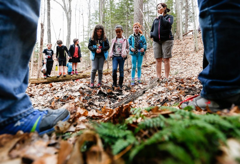 Students learning about nature. Photo by Cheryl Senter.